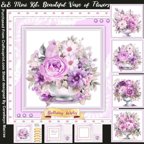 8x8 Mini Kit Beautiful Vase of Flowers