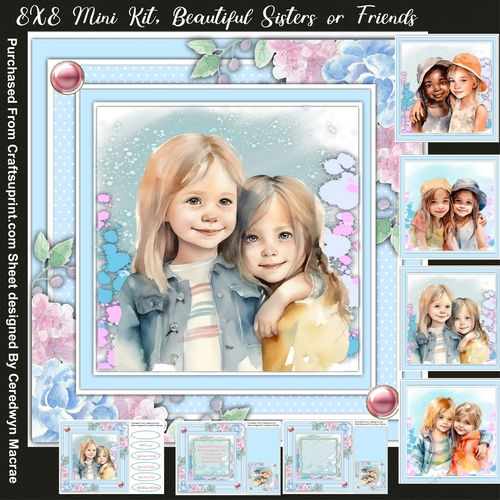 8x8 Mini Kit Beautiful Sister or Friends