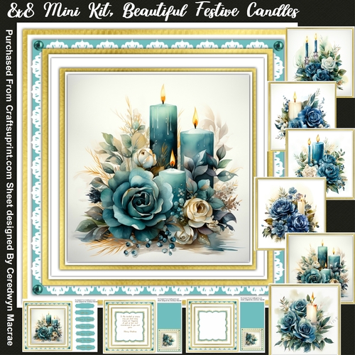 8x8 Mini Kit, Beautiful Festive Candles