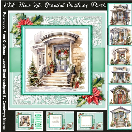 8x8 Mini Kit, Beautiful Christmas Porch