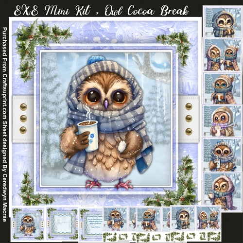 8x8 Mini Kit, Owls Cocoa Break