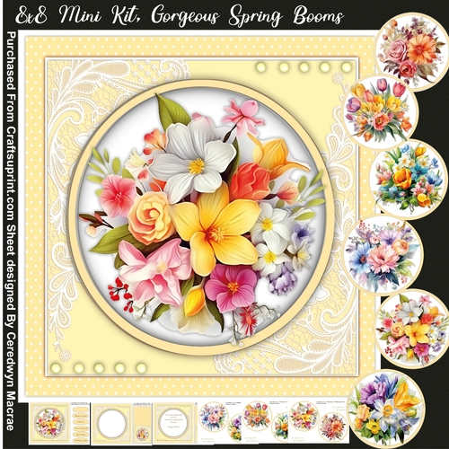 8x8 Mini Kit Gorgeous Spring Blooms