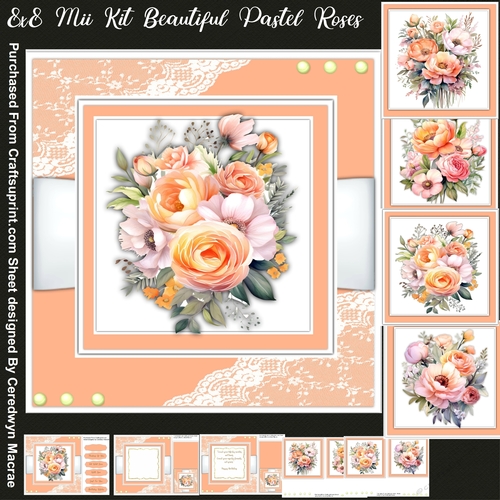 8x8 Min Kit, Beautiful Pastel Roses