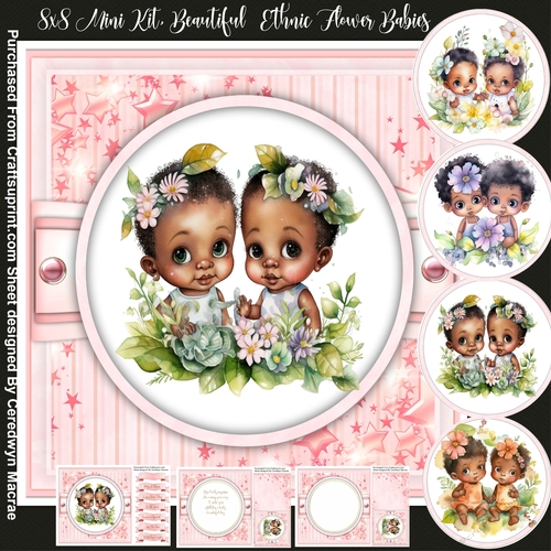 8x Mini Kit, Beautiful Ethnic Flower Babies