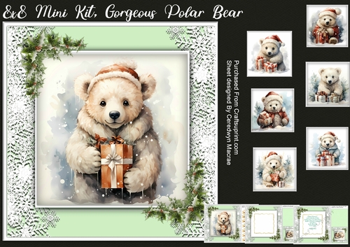 8x8 Mini Kit, Gorgeous Polar Bear
