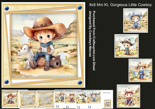 8X8 Mini Kit, Gorgeous Little Cowboy
