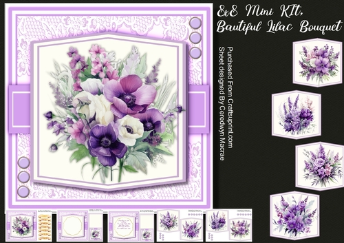 8x8 Mini Kit, Beautiful Lilac Bouquets