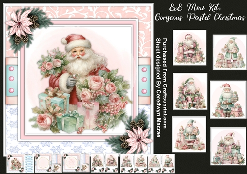 8x8 Mini Kit, Gorgeous Pastel Christmas 