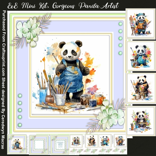 8x8 Mini Kit, Gorgeous Panda Artist