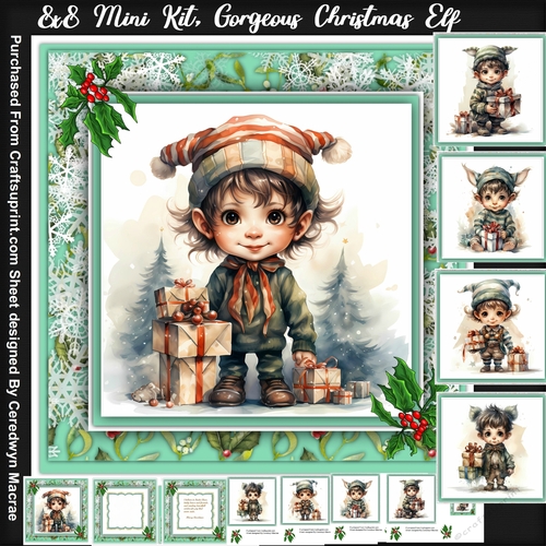 8x8 Mini Kit, Gorgeous Christmas Elf