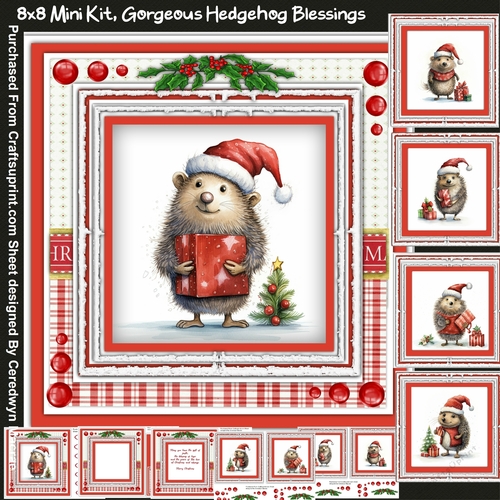 8x8 Mini Kit, Gorgeous Hedgehog Blessings