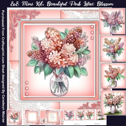 8x8 Beautiful Pink Lilac Blossom