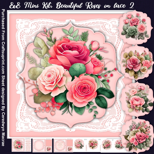 8x8 Beautiful Roses and Spring Flowers