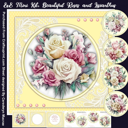 8x8 Mini Kit, Beautiful Roses and Lisianthus