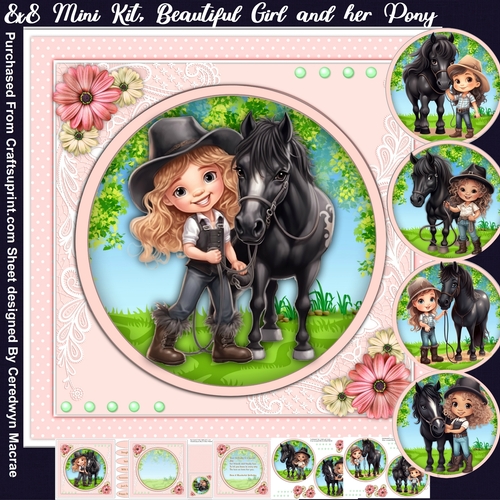 8x8 Mini Kit, Beautiful Girl and her Pony