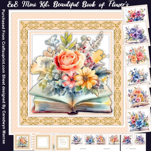8x8 Mini Kit, Beautiful Book of Flowers