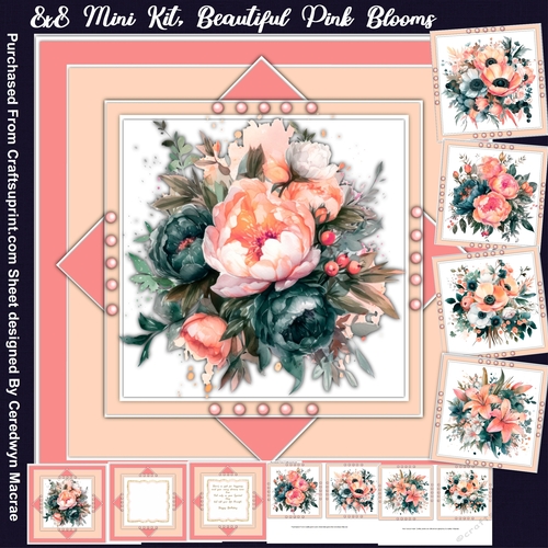 8x8 Mini Kit, Beautiful Pink Blooms