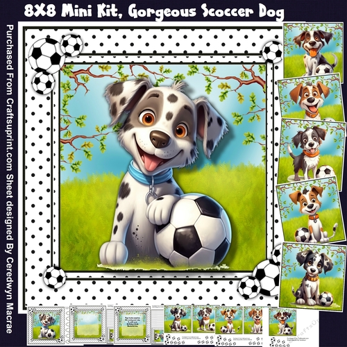 8x8 Mini Kit, Gorgeous Soccer Dog