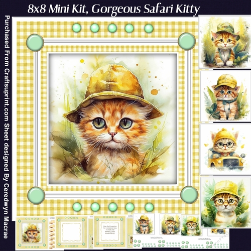 8x8 Mini Kit, Gorgeous Safari Kitty