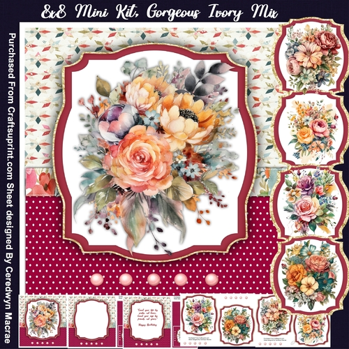 8X8 Mini Kit, Gorgeous Ivory Mix
