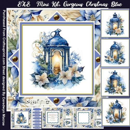 8x8 Mini Kit, Gorgeous Christmas Blue
