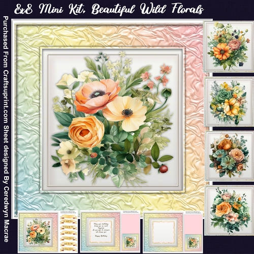 8x8 Mini Kit, Beautiful Wild Florals