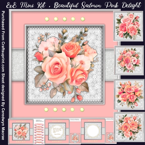 8x8 Mini Kit, Beautiful Salmon Delight