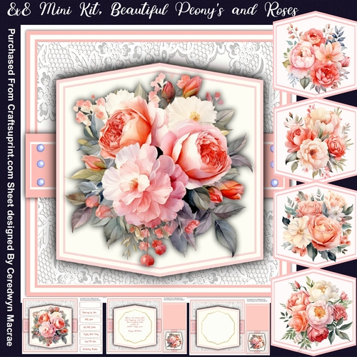8x8 Mini Kit, Beautiful Peonys and Roses