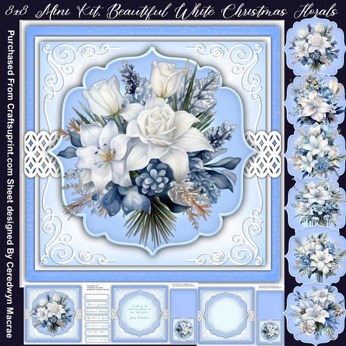 8x8 Mini Kit, Beautiful White Christmas Florals
