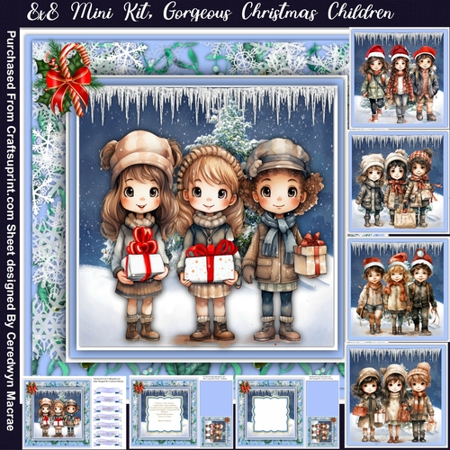 8x8 Mini Kit, Gorgeous Christmas Children