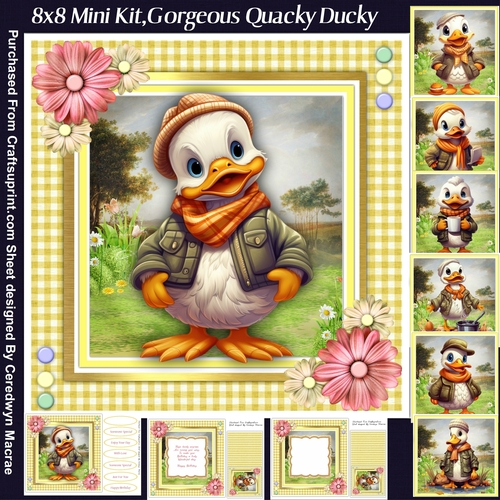 8x8 Mini Kit, Gorgeous Quacky Ducky