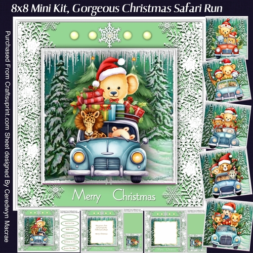 8x8 Mini Kit, Gorgeous Christmas Safari Run