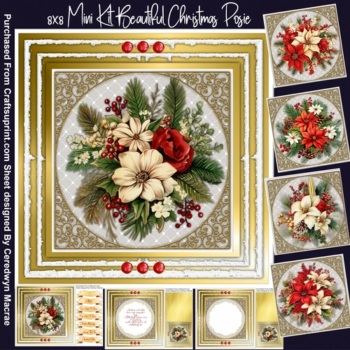 8x8 Mini Kit , Beautiful Christmas Posie 1