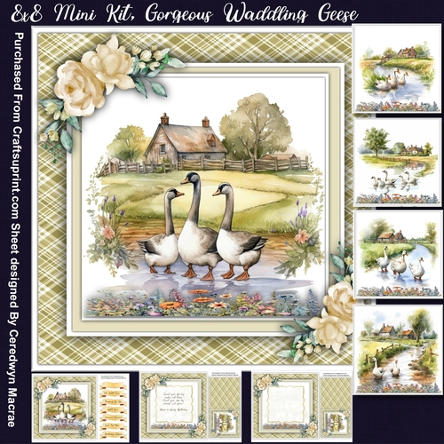 8x8 Mini Kit, Gorgeous Waddling Geese