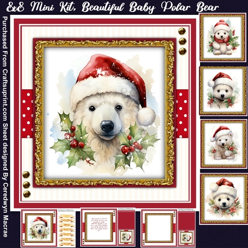 8x8 Mini Kit , Beautiful Baby Polar Bears