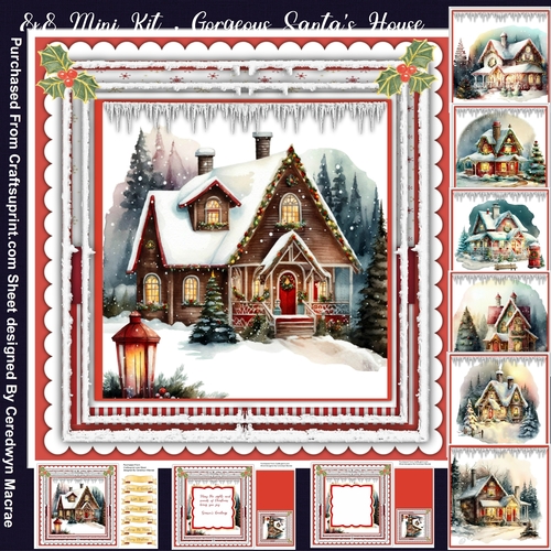 8x8 Mini Kit, Gorgeous Santas House