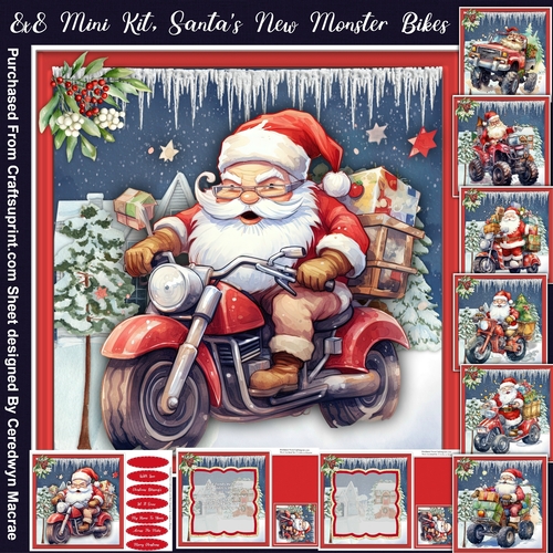 8x8 Mini Kit, Santas New Monster Bike