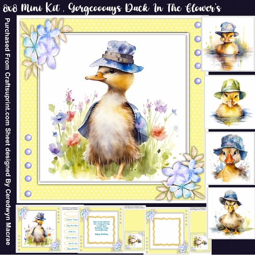 8x8 Mini Kit, Gorgeous Duck in The Flowers