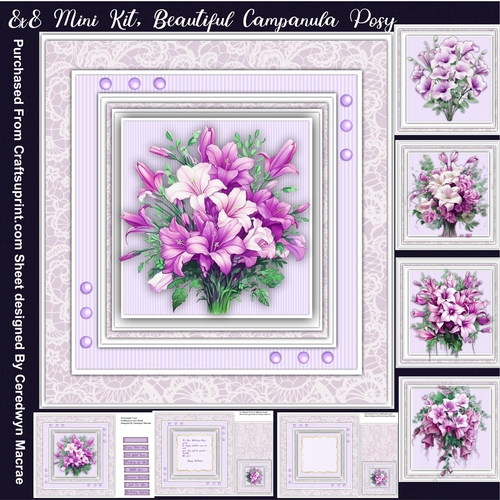 8x8 Mini Kit, Beautiful Campanula Posy