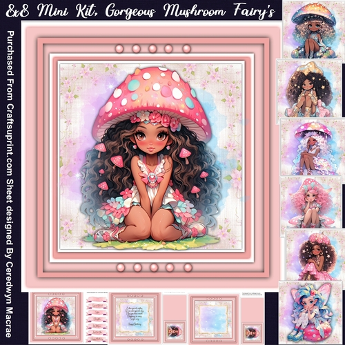 8x8 Mini Kit, Gorgeous Mushroom Fairy