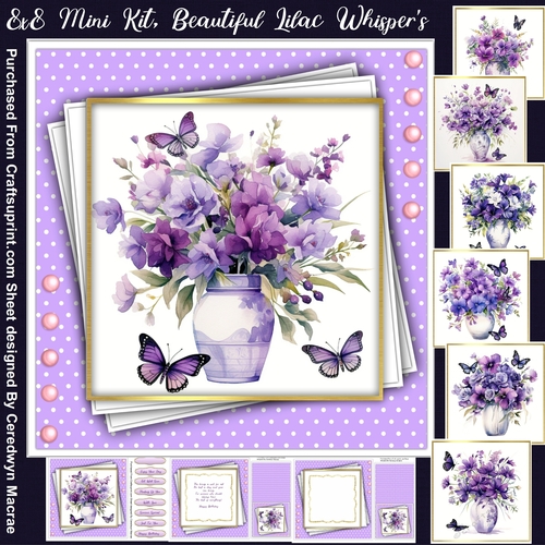 8x8 Mini Kit, Beautiful Lilac Whispers