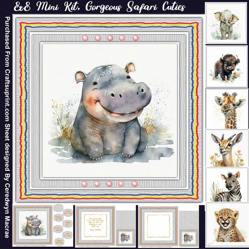 8x8 Mini Kit, Gorgeous Safari Cuties
