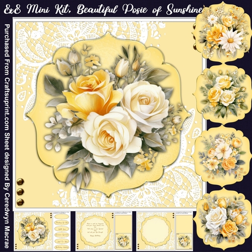 8x8 Mini Kit, Beautiful Posie of Sunshine