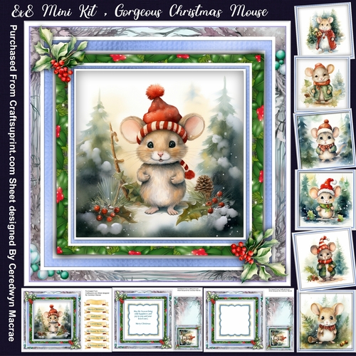 8x8 Mini Kit , Gorgeous Christmas Mouse