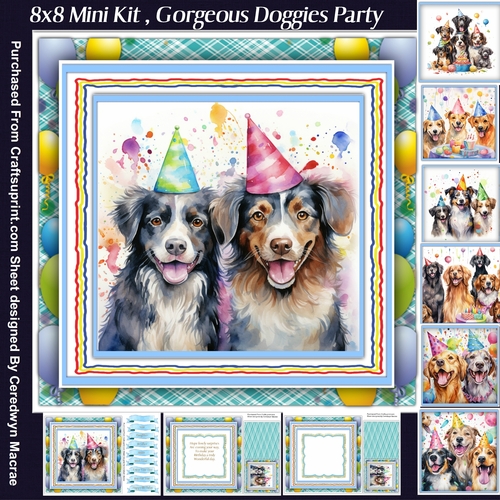 8x8 Mini Kit, Gorgeous Doggies Party
