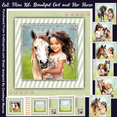 8x8 Mini Kit, Beautiful Girl and her Horse