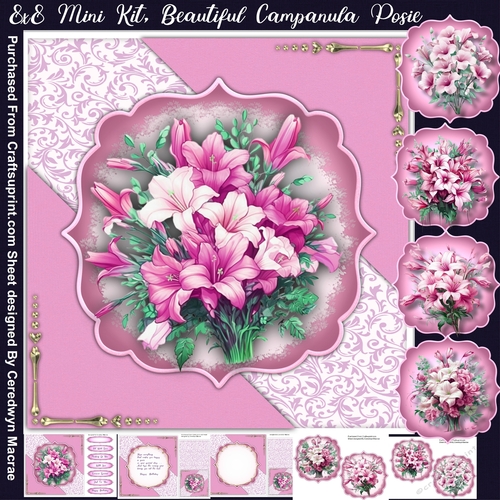 8x8 Mini Kit, Beautiful Campanula Posie