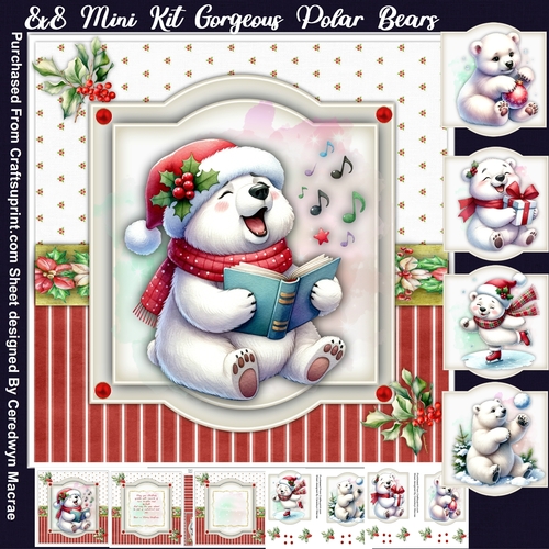 8x8 Mini Kit, Gorgeous Polar Bears