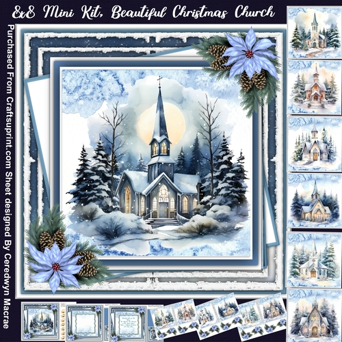 8x8 Mini Kit, Beautiful Christmas Church