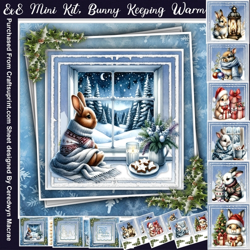 8x8 Mini Kit, Bunny Keeping Warm